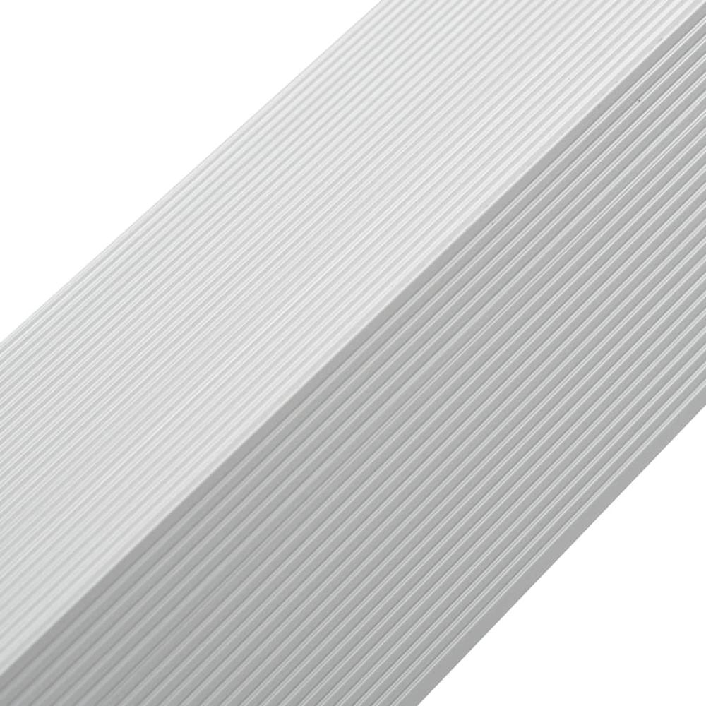 vidaXL 5 pcs Decking Angle Trims Aluminum 66.9" Silver. Picture 6