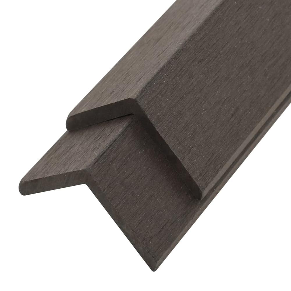 5 pcs Decking Angle Trims WPC 66.9" Dark Brown. Picture 1