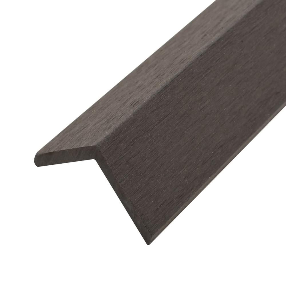 5 pcs Decking Angle Trims WPC 66.9" Dark Brown. Picture 3