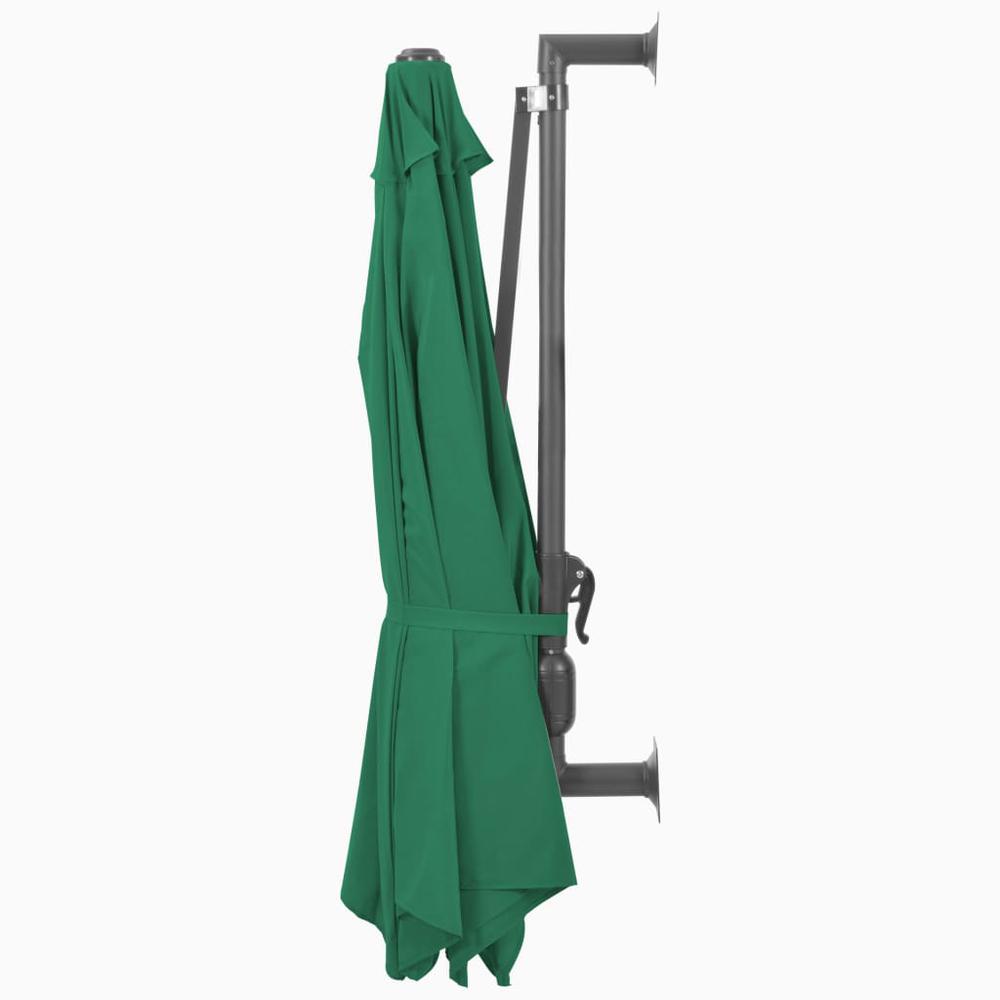 vidaXL Wall-Mounted Parasol with Metal Pole 118.1" Green 4864. Picture 5