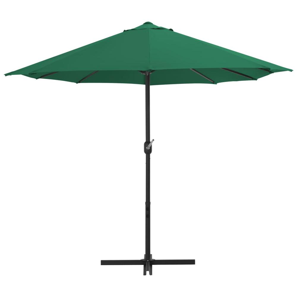 vidaXL Outdoor Parasol with Aluminum Pole 181.1"x106.3" Green 4867. Picture 4