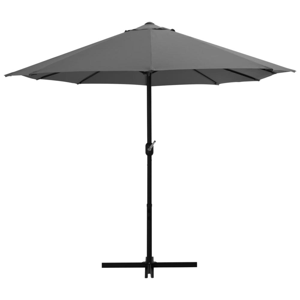 vidaXL Outdoor Parasol with Aluminum Pole 181.1"x106.3" Anthracite 4869. Picture 4