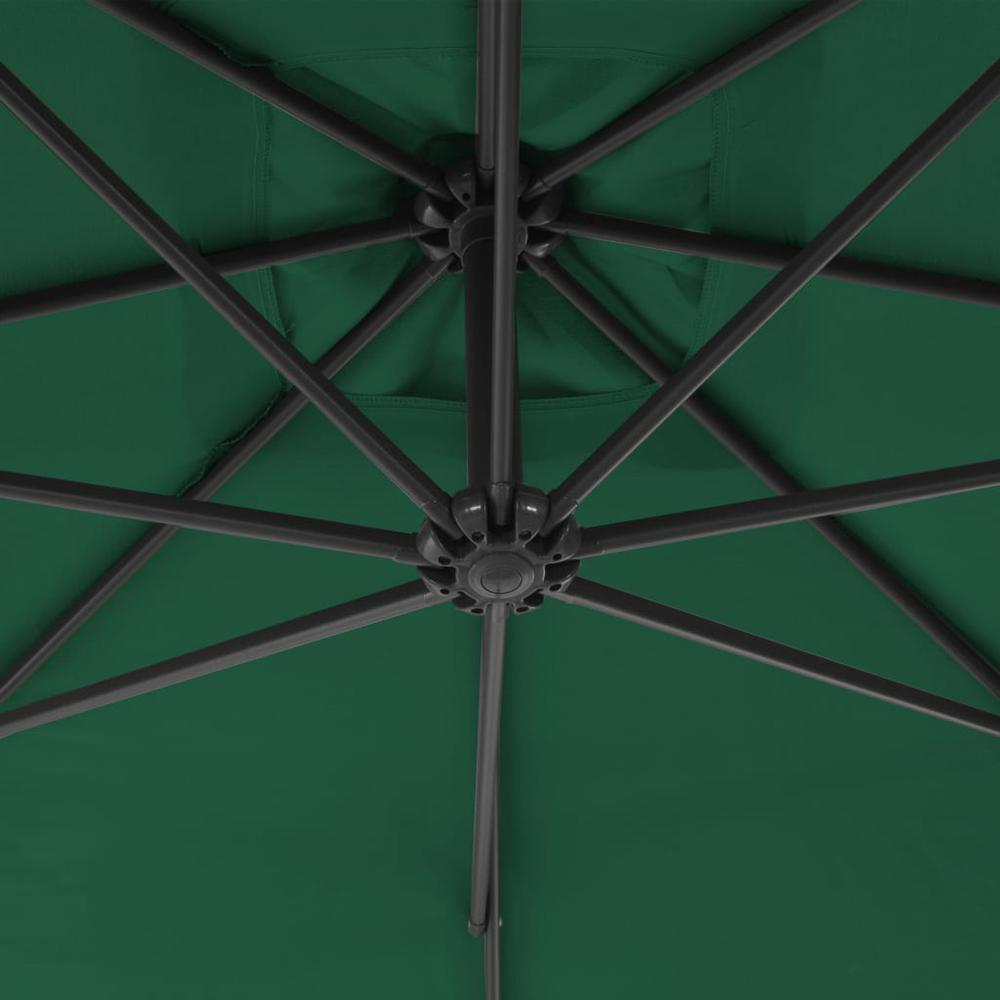 vidaXL Cantilever Umbrella with Steel Pole 118.1" Green 4873. Picture 2