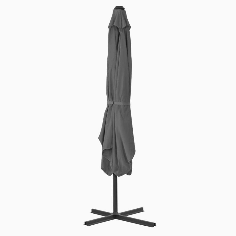 vidaXL Outdoor Parasol with Steel Pole 98.4"x98.4" Anthracite 4883. Picture 4