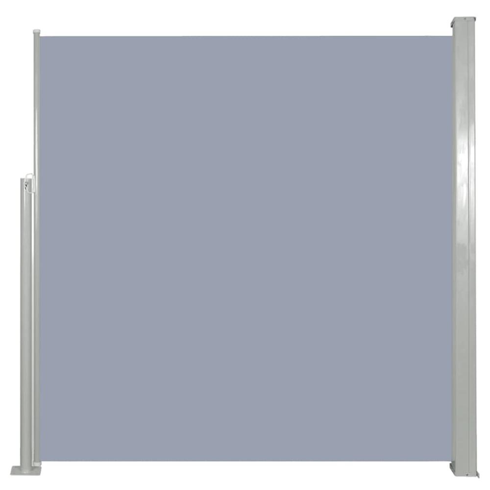 vidaXL Retractable Side Awning 55.1"x118.1" Gray, 45357. Picture 2
