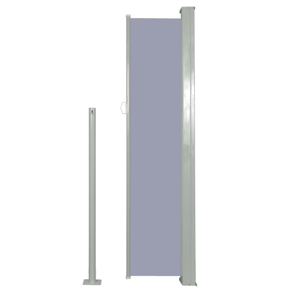 vidaXL Retractable Side Awning 55.1"x118.1" Gray, 45357. Picture 4