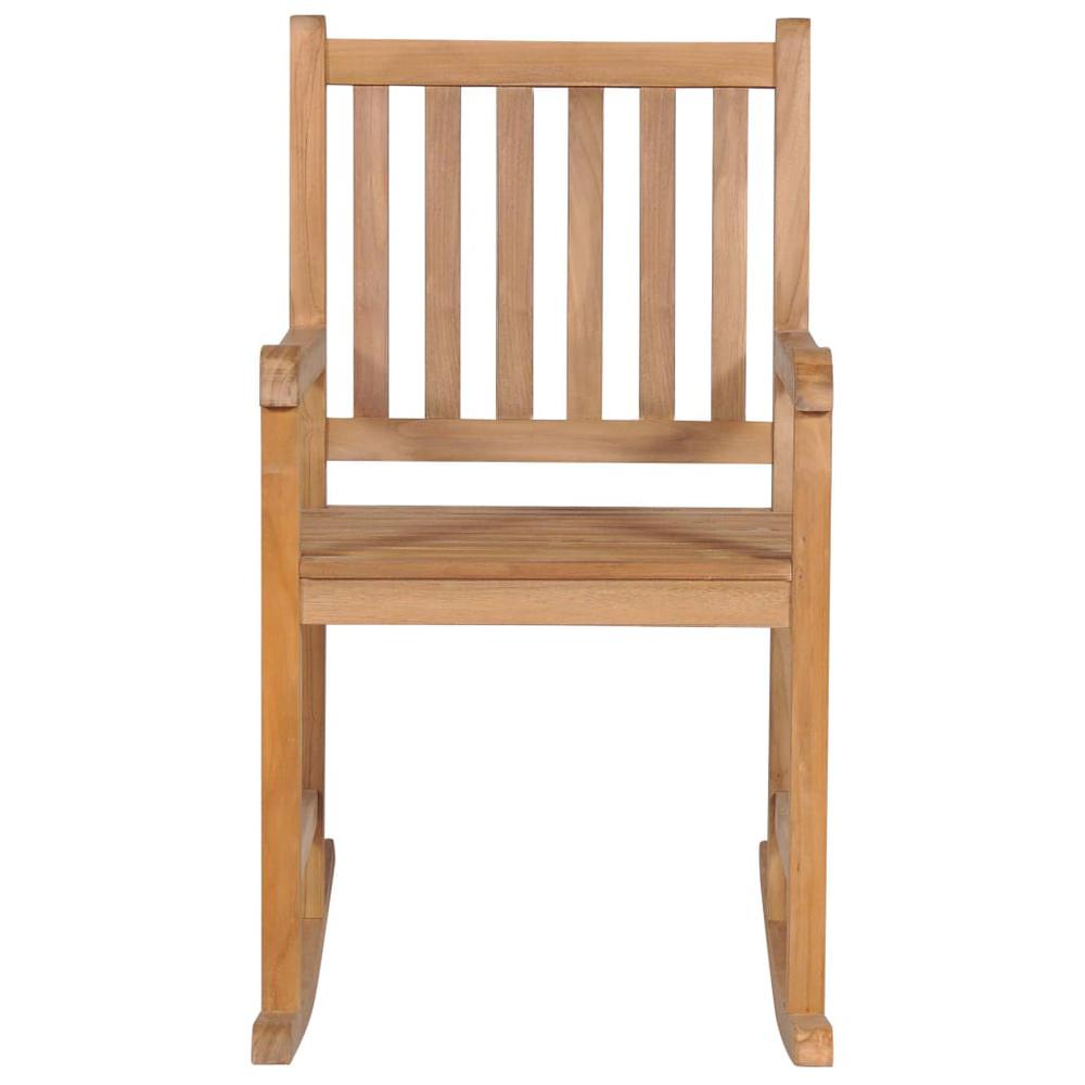 vidaXL Rocking Chair Solid Teak Wood 4992. Picture 2