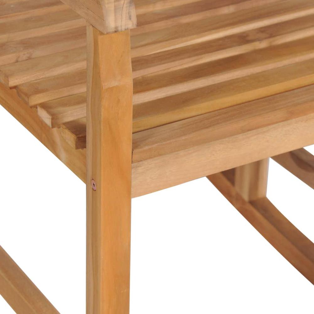 vidaXL Rocking Chair Solid Teak Wood 4992. Picture 3