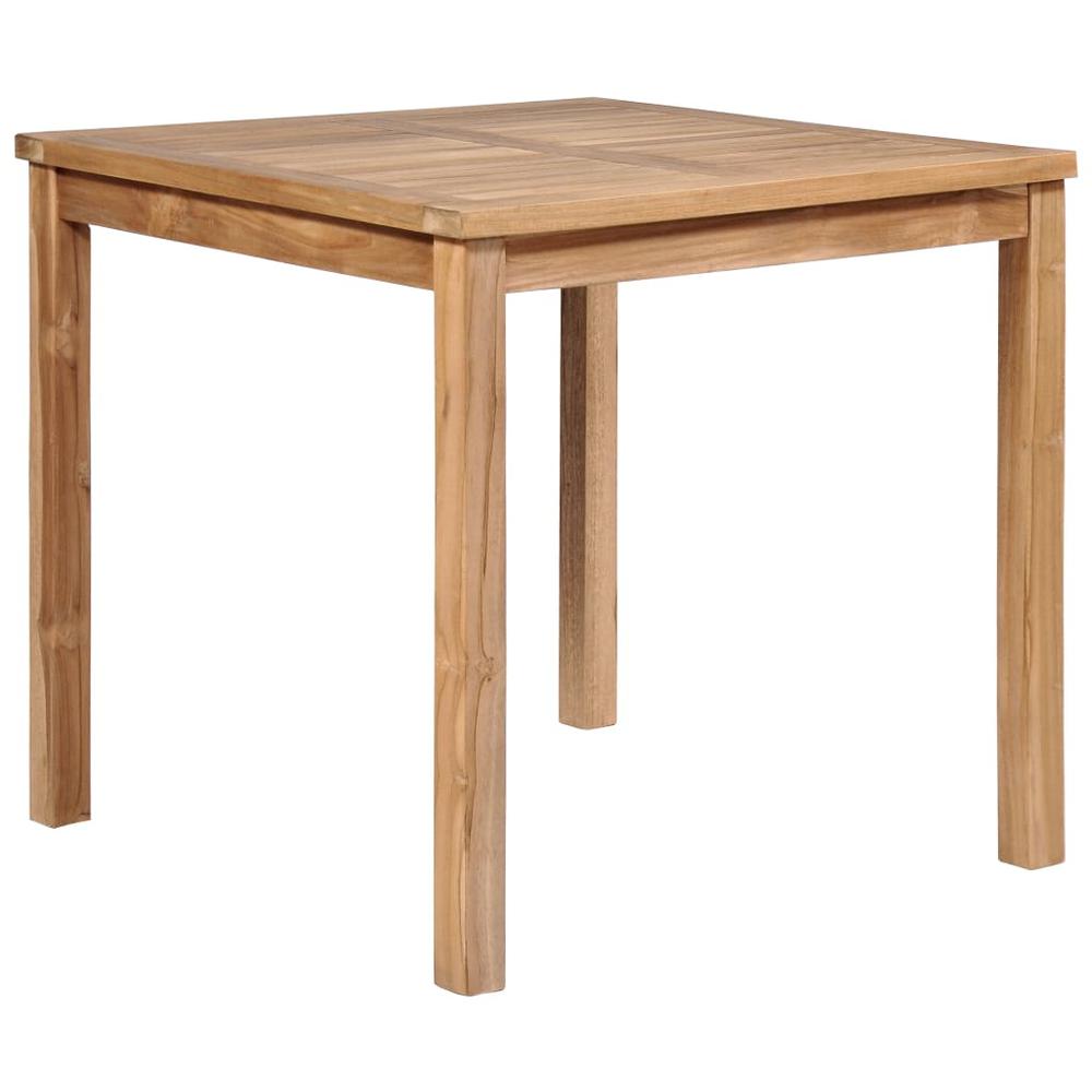 vidaXL Garden Table 31.5"x31.5"x30.3" Solid Teak Wood, 44996. Picture 1