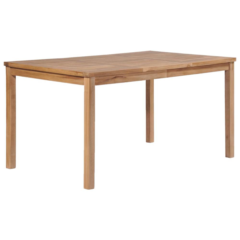vidaXL Garden Table 59.1"x35.4"x30.3" Solid Teak Wood, 44997. Picture 1