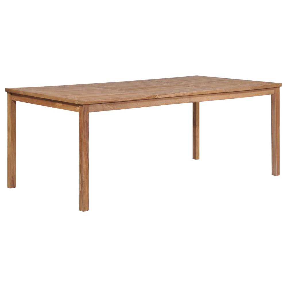 vidaXL Garden Table 78.7"x39.4"x30.3" Solid Teak Wood, 44998. Picture 1