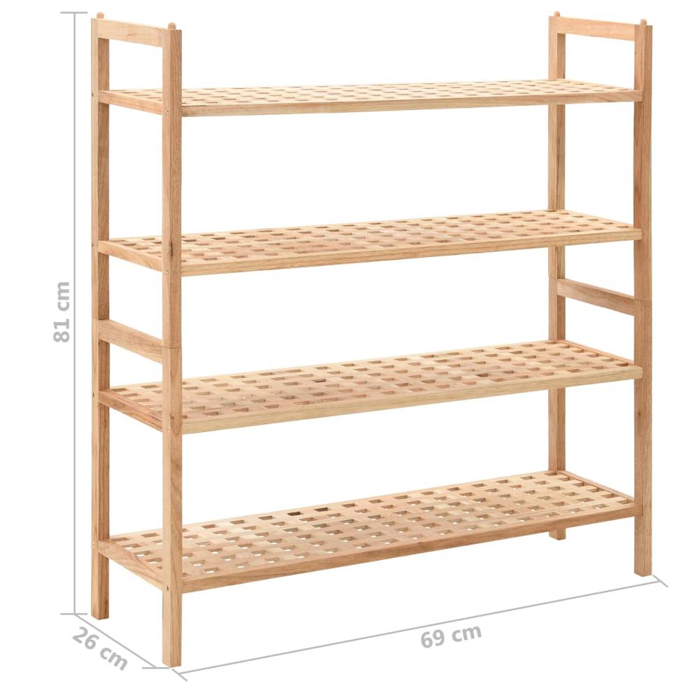 Shoe Rack Solid Walnut Wood 27.2"x10.2"x31.9". Picture 5