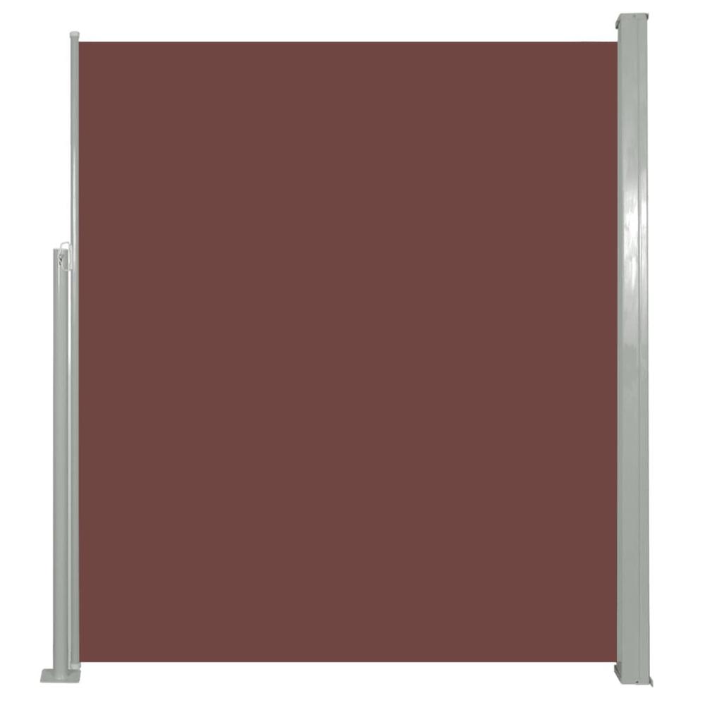 vidaXL Retractable Side Awning 63"x196.9" Brown, 45465. Picture 2