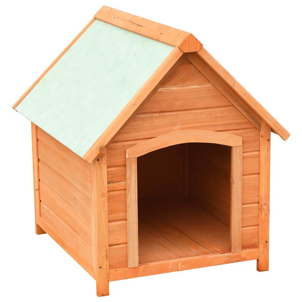 Dog House Solid Pine & Fir Wood 28.3"x33.5"x32.3". Picture 1