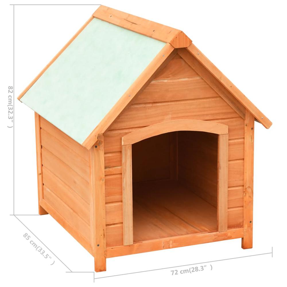 Dog House Solid Pine & Fir Wood 28.3"x33.5"x32.3". Picture 7