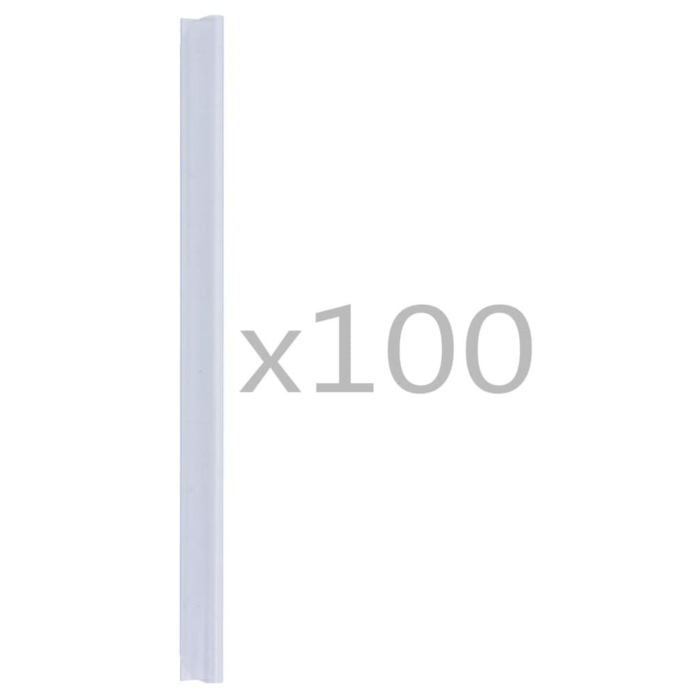 vidaXL 100 pcs Fence Strip Clips PVC Transparent, 45476. Picture 2