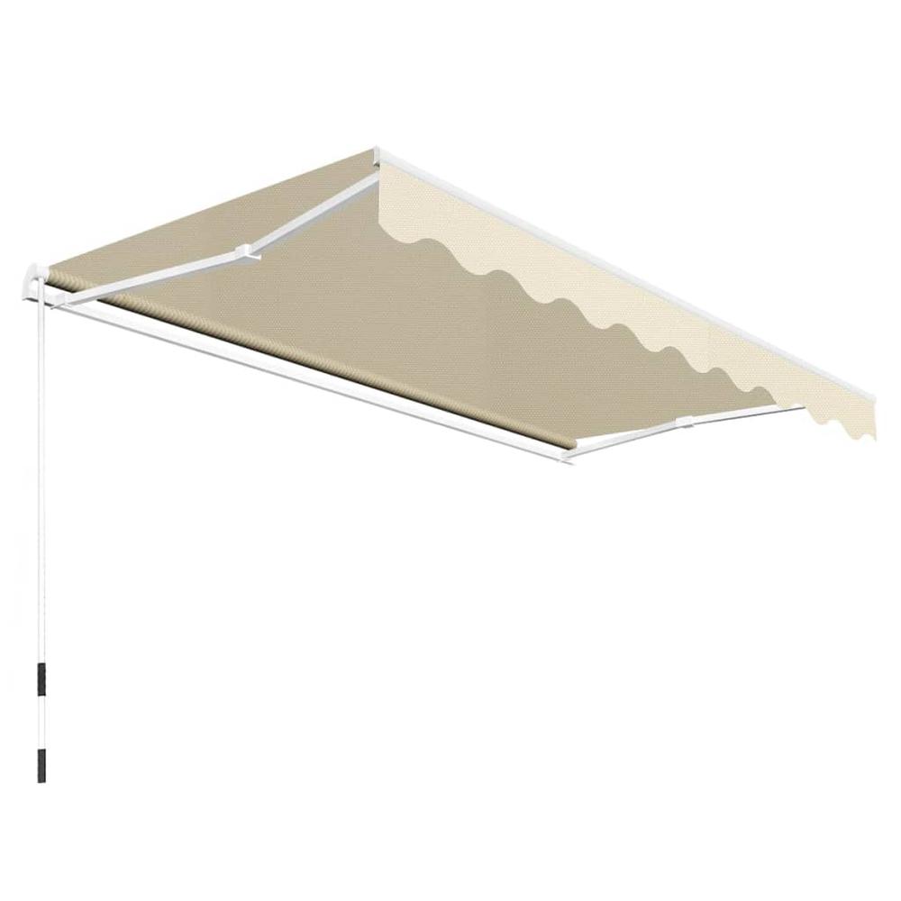 Folding Awning Manual Operated 118.1" Cream. Picture 2