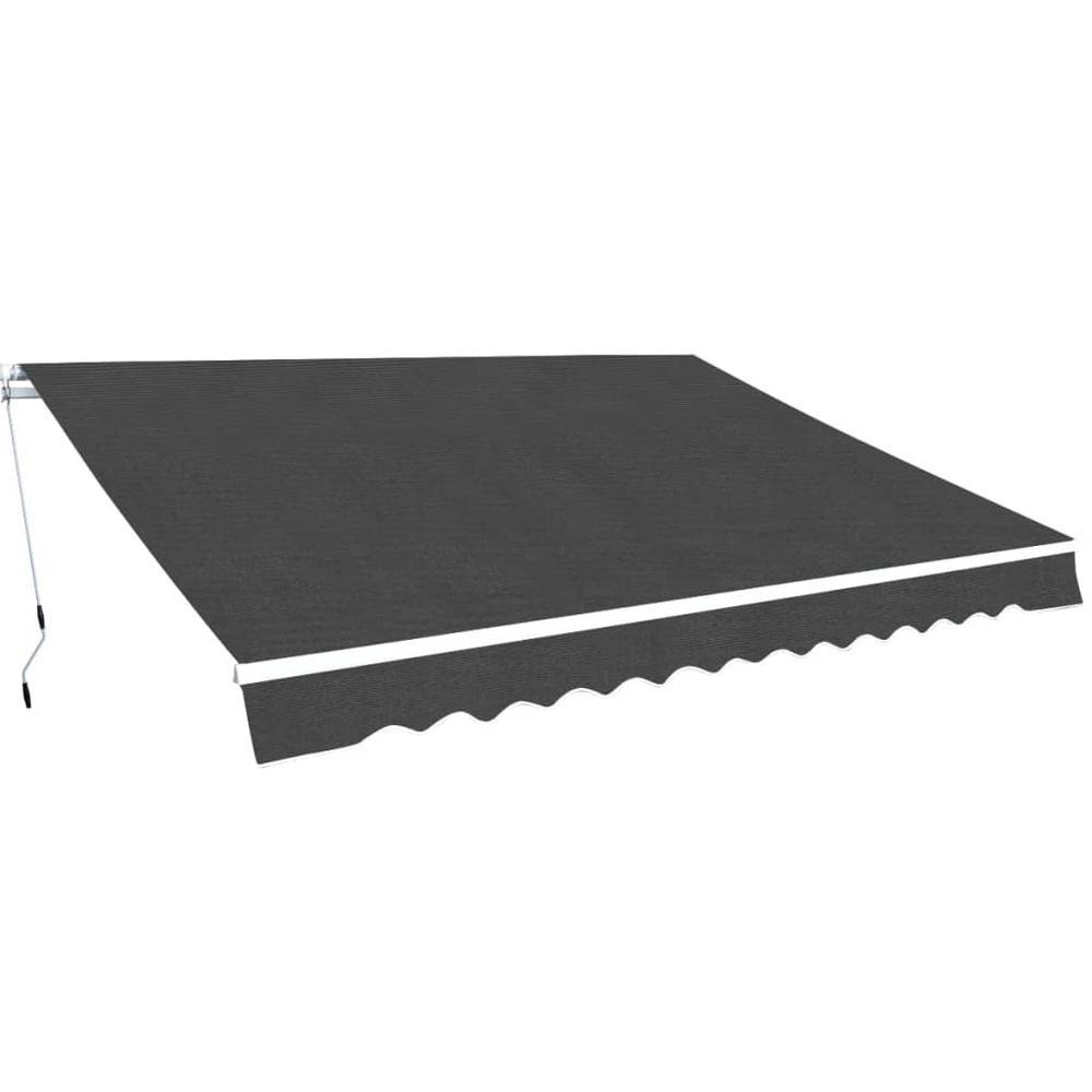 Folding Awning Manual Operated 196.9" Anthracite. Picture 6