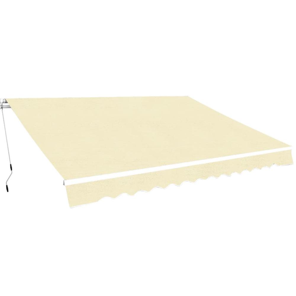 Folding Awning Manual Operated 157.5" Cream. Picture 6