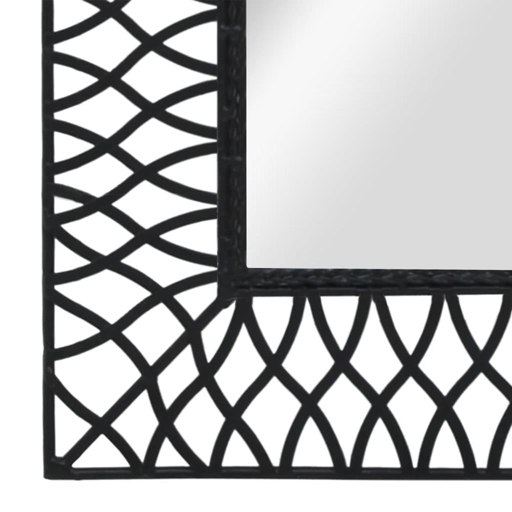 vidaXL Garden Wall Mirror Arched 19.6"x31.4" Black, 275607. Picture 4
