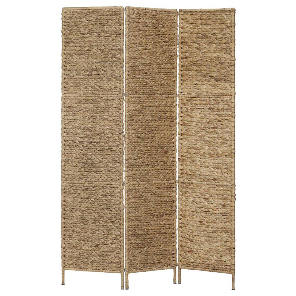 vidaXL 3-Panel Room Divider 45.7"x63" Water Hyacinth, 247345. Picture 1
