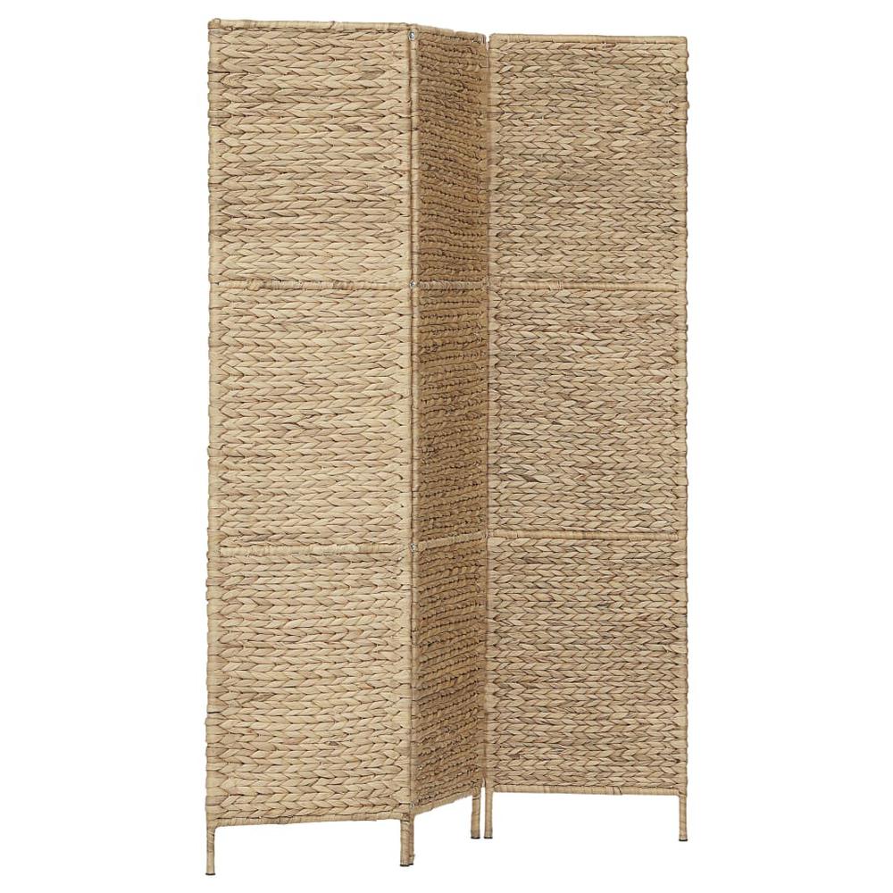 vidaXL 3-Panel Room Divider 45.7"x63" Water Hyacinth, 247345. Picture 2