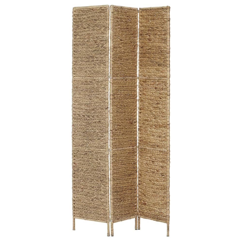vidaXL 3-Panel Room Divider 45.7"x63" Water Hyacinth, 247345. Picture 3