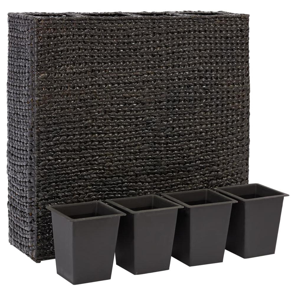 vidaXL Garden Raised Bed with 4 Pots Water Hyacinth Black, 45576. Picture 2