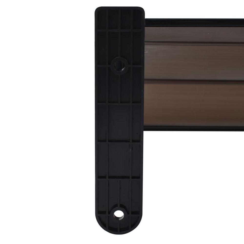 vidaXL Door Canopy Black 94.5"x39.4" PC, 45636. Picture 6