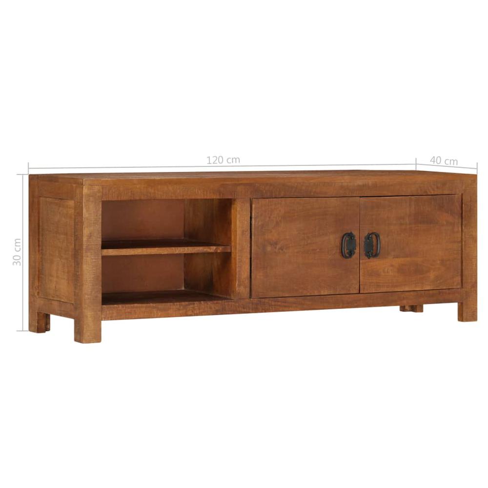 vidaXL TV Cabinet 47.2"x15.7"x11.8" Solid Mango Wood, 247941. Picture 7