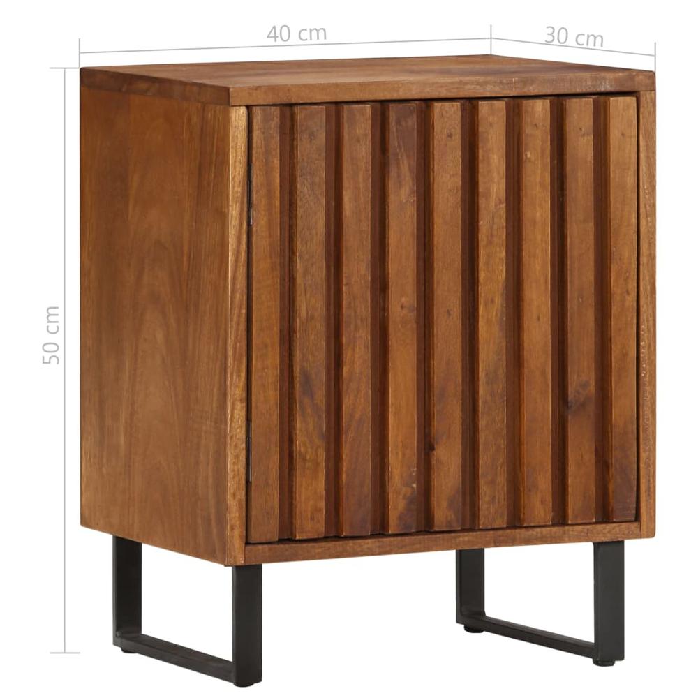 vidaXL Bedside Cabinet 15.7"x11.8"x19.6" Solid Mango Wood, 247942. Picture 7