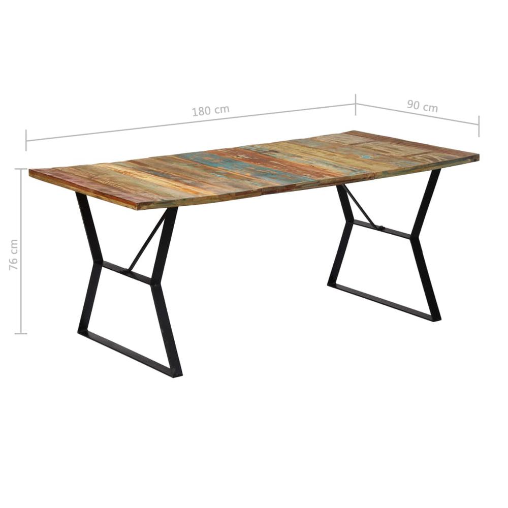 vidaXL Dining Table 70.8"x35.4"x29.9" Solid Reclaimed Wood, 247946. Picture 6