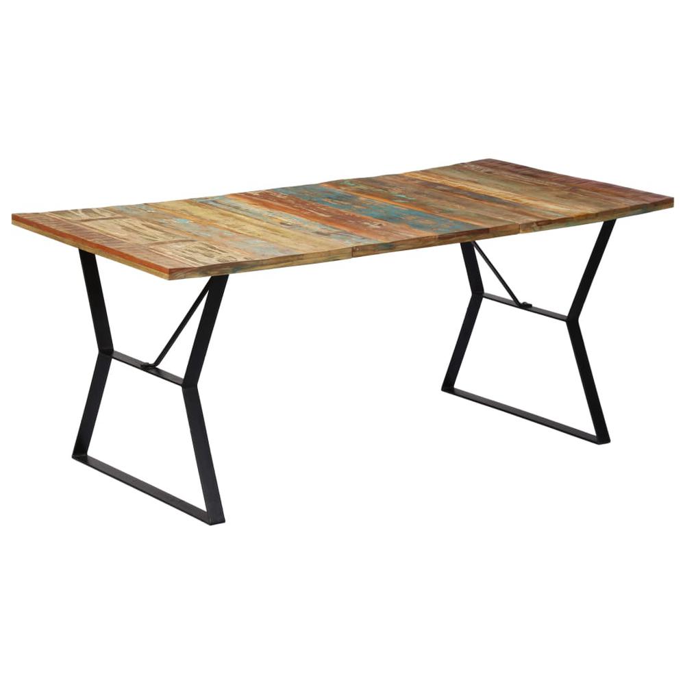 vidaXL Dining Table 70.8"x35.4"x29.9" Solid Reclaimed Wood, 247946. Picture 7
