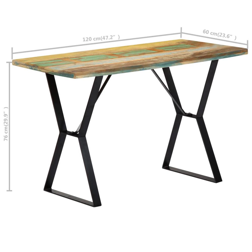 vidaXL Dining Table 47.2"x23.6"x29.9" Solid Reclaimed Wood, 247950. Picture 8