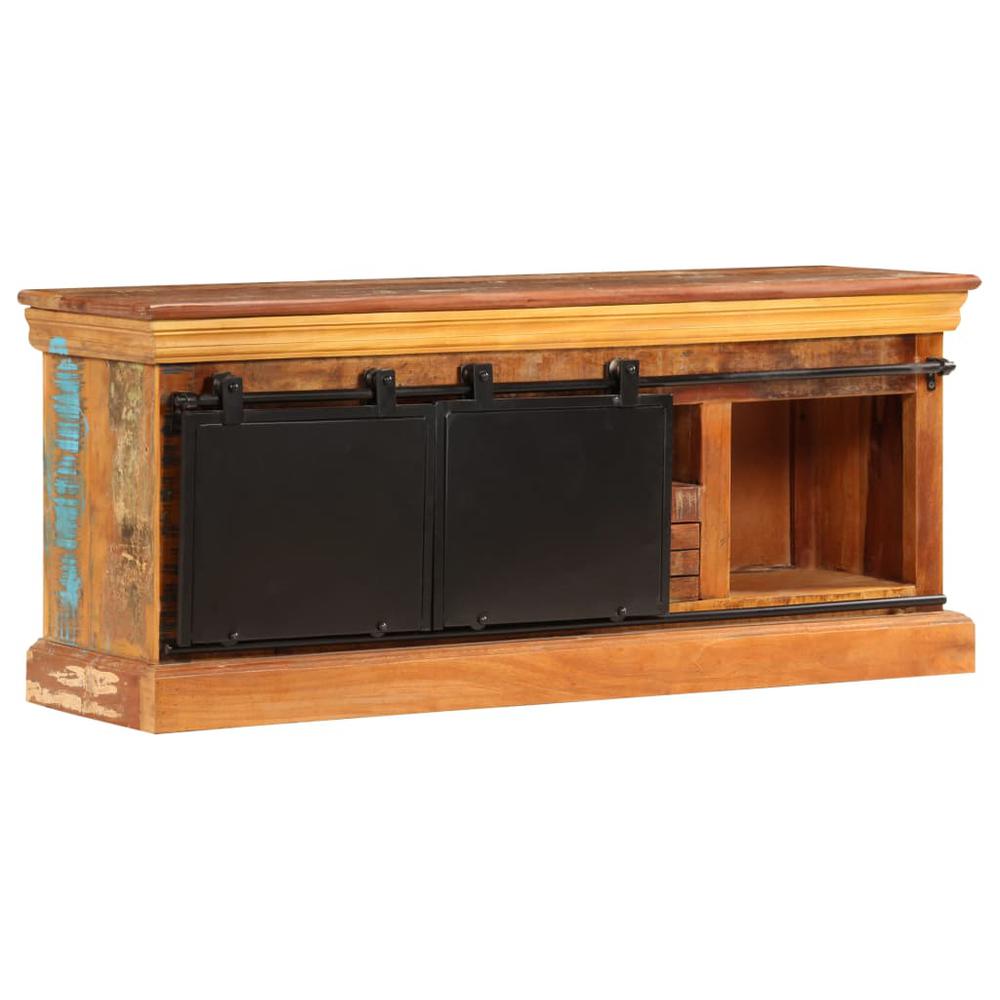 vidaXL TV Cabinet 43.3"x11.8"x17.7" Solid Reclaimed Wood, 247328. Picture 6