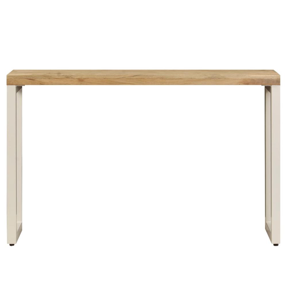 vidaXL Console Table 47.2"x13.8"x29.9" Solid Mango Wood and Steel, 247336. Picture 3