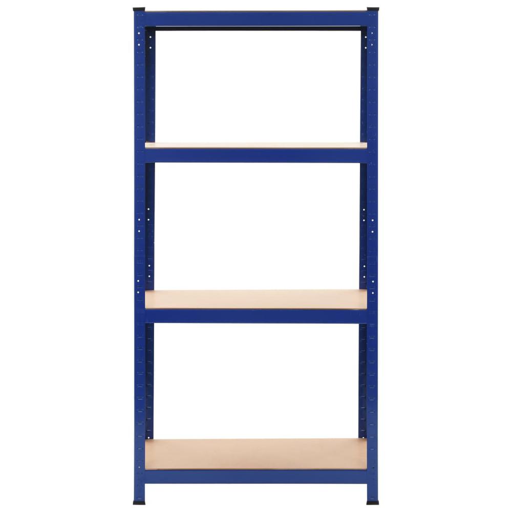 Storage Shelves 2 pcs Blue 31.5"x15.7"x63" Steel and MDF. Picture 2