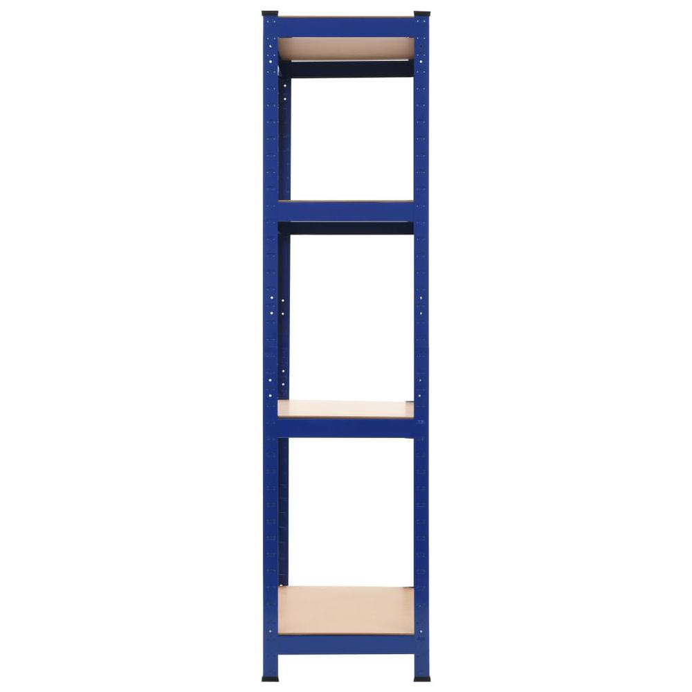 Storage Shelves 2 pcs Blue 31.5"x15.7"x63" Steel and MDF. Picture 3