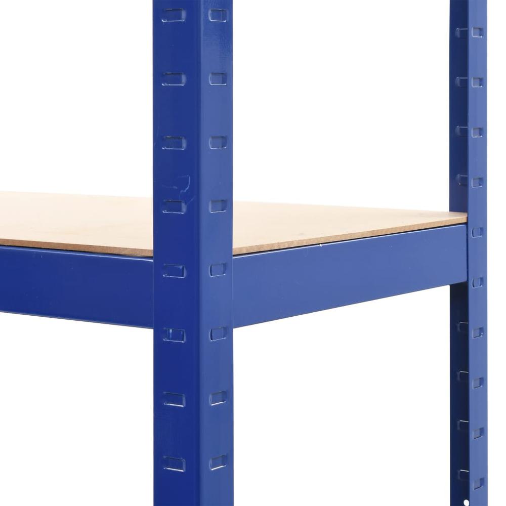 Storage Shelves 2 pcs Blue 31.5"x15.7"x63" Steel and MDF. Picture 7