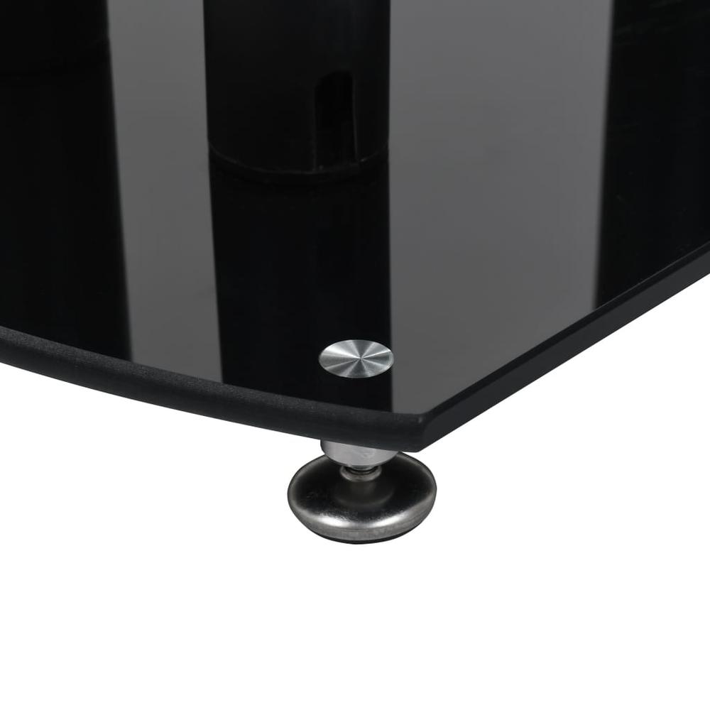 vidaXL Aluminum Speaker Stands 2 pcs Black Safety Glass, 50911. Picture 5