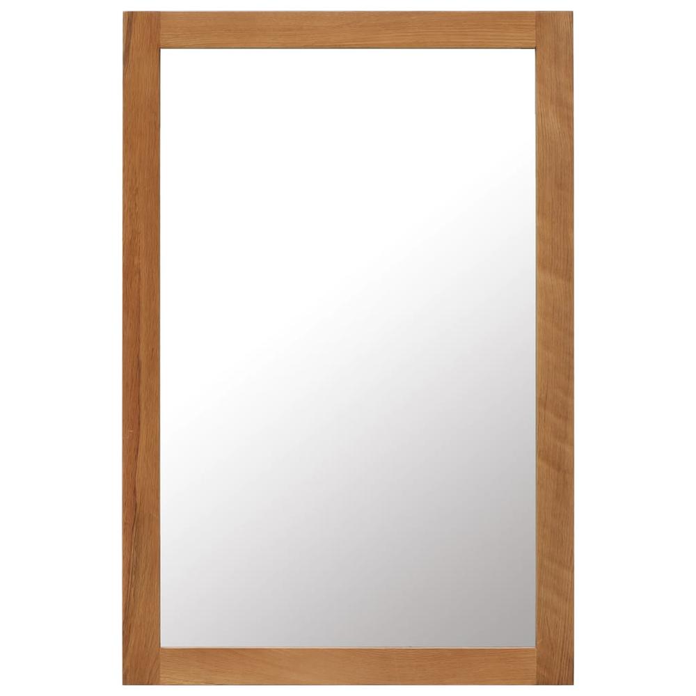 vidaXL Mirror 23.6"x35.4" Solid Oak Wood, 247457. Picture 1