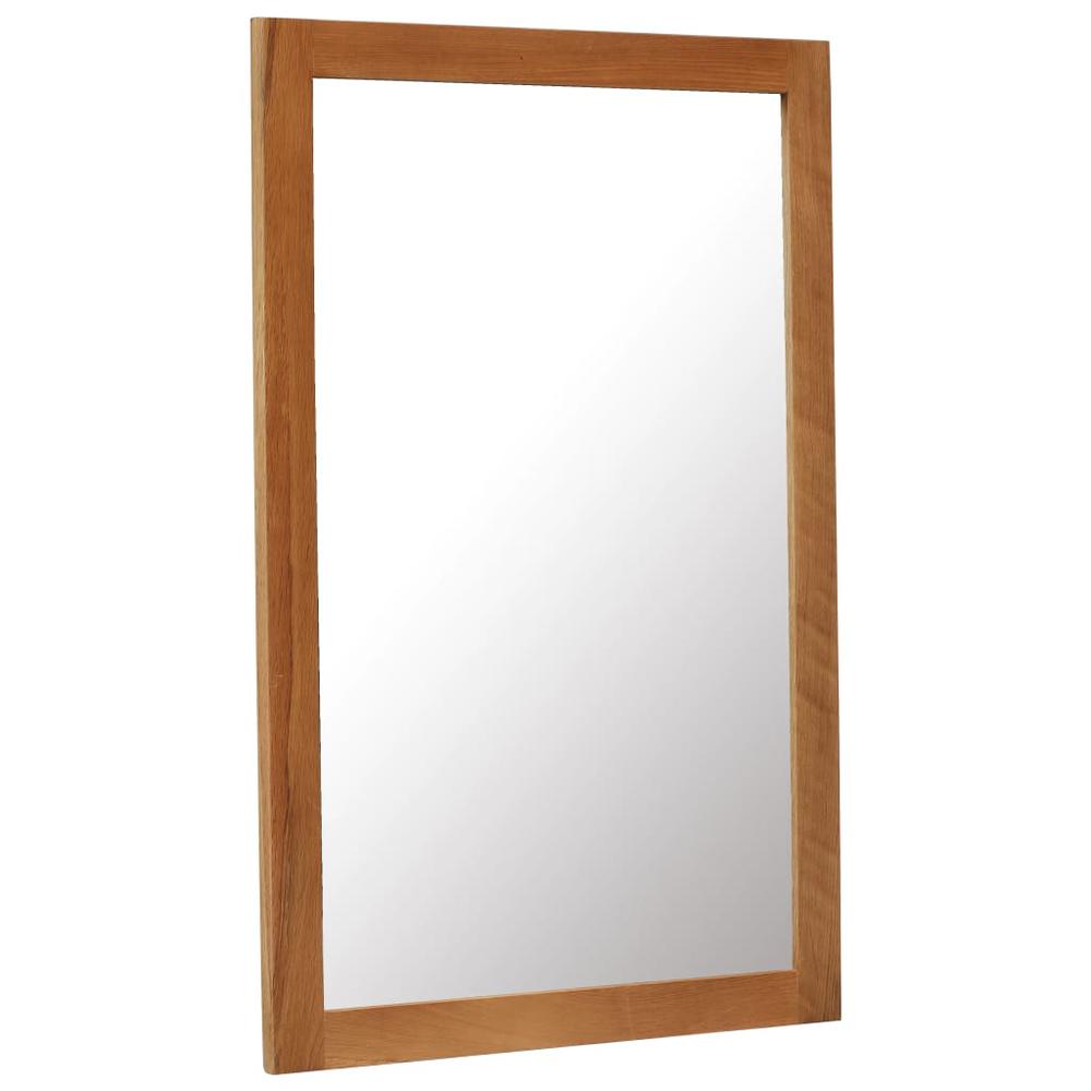 vidaXL Mirror 23.6"x35.4" Solid Oak Wood, 247457. Picture 2
