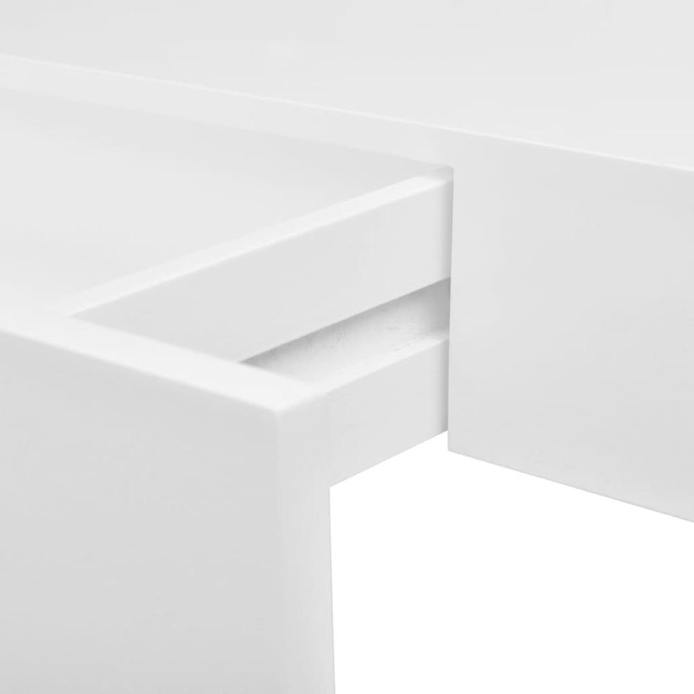 vidaXL Floating Wall Shelves with Drawers 2 pcs White 18.9", 276001. Picture 5