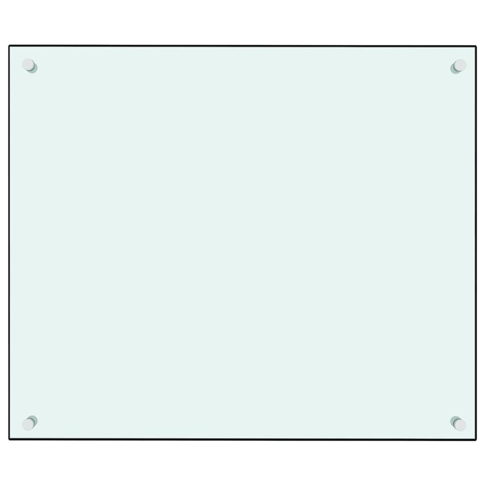Kitchen Backsplash White 27.6"x23.6" Tempered Glass. Picture 1