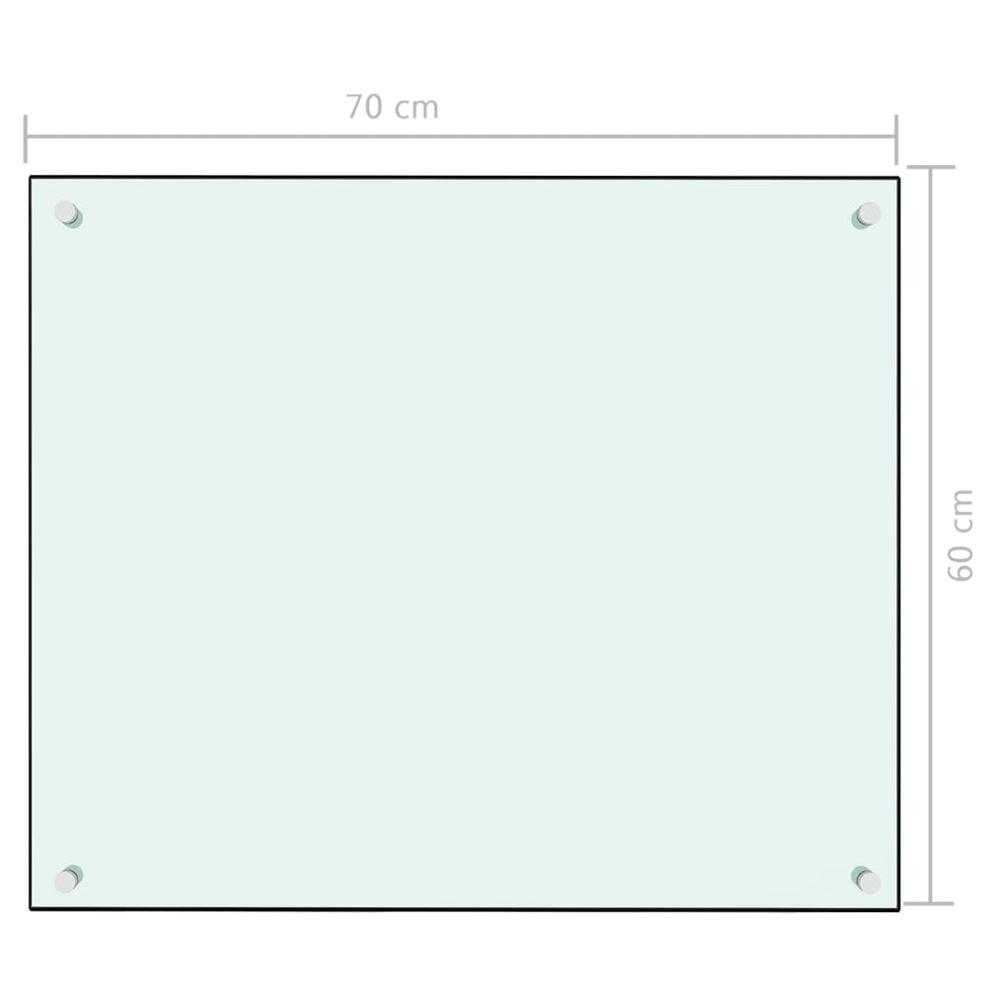 Kitchen Backsplash White 27.6"x23.6" Tempered Glass. Picture 5