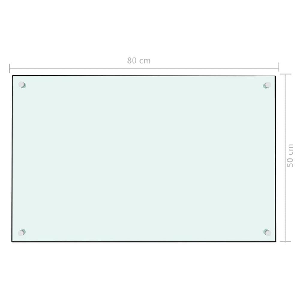 Kitchen Backsplash White 31.5"x19.7" Tempered Glass. Picture 5