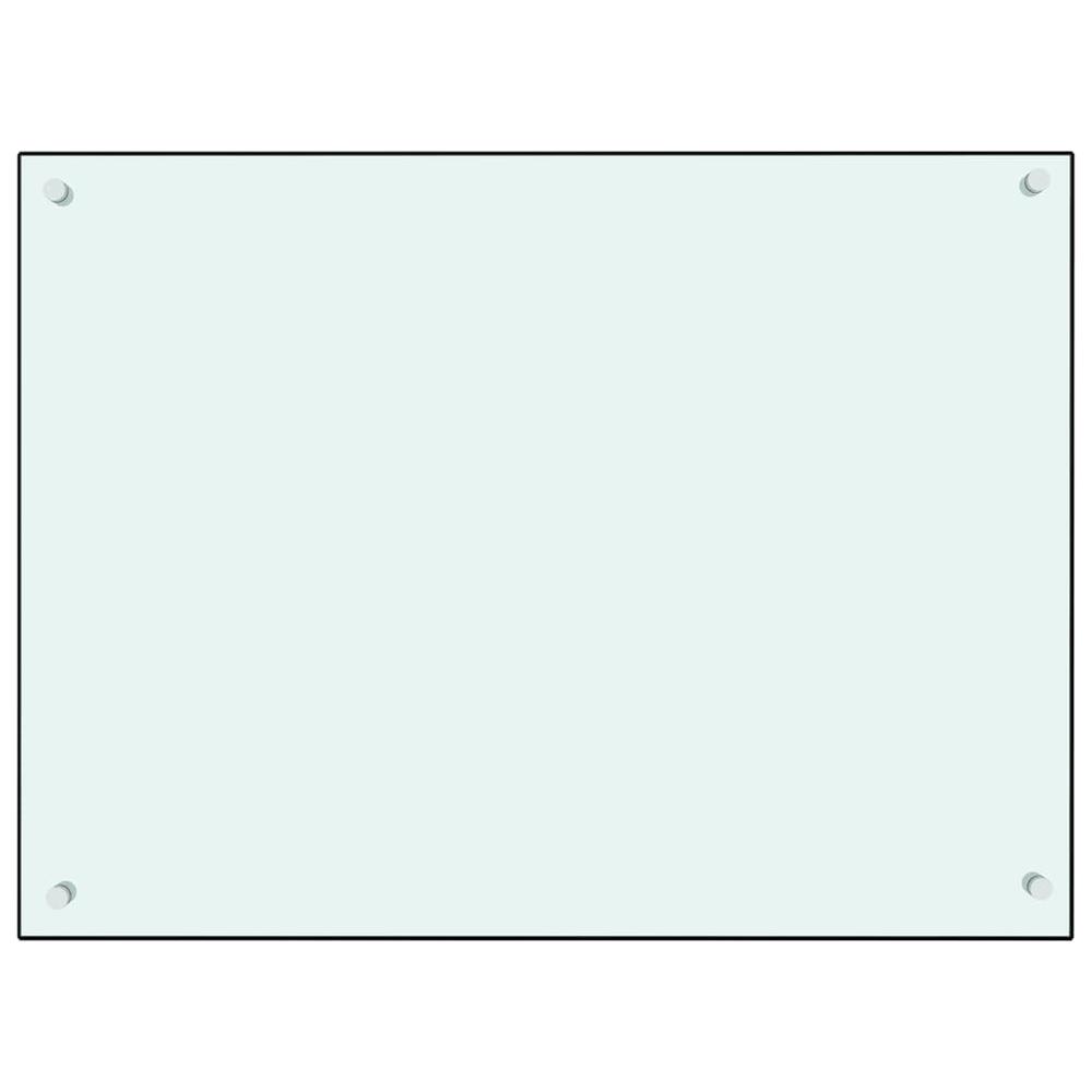Kitchen Backsplash White 31.5"x23.6" Tempered Glass. Picture 1