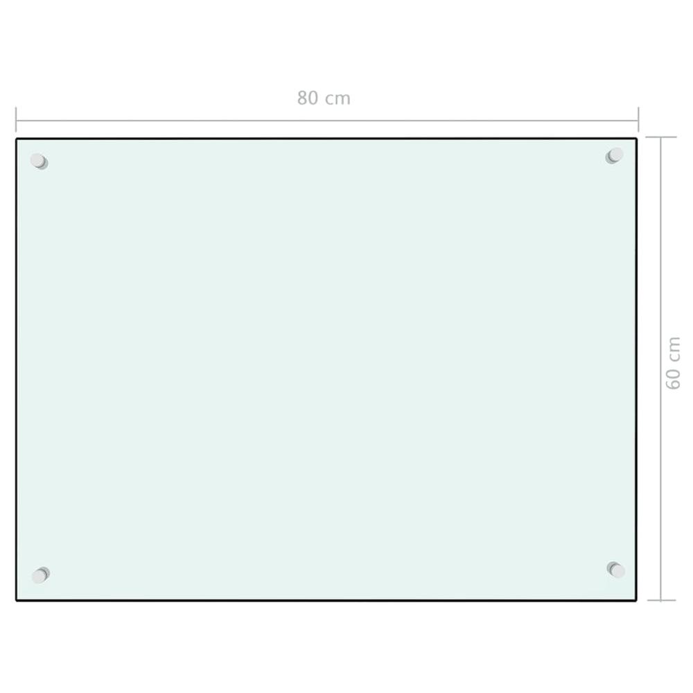 Kitchen Backsplash White 31.5"x23.6" Tempered Glass. Picture 5