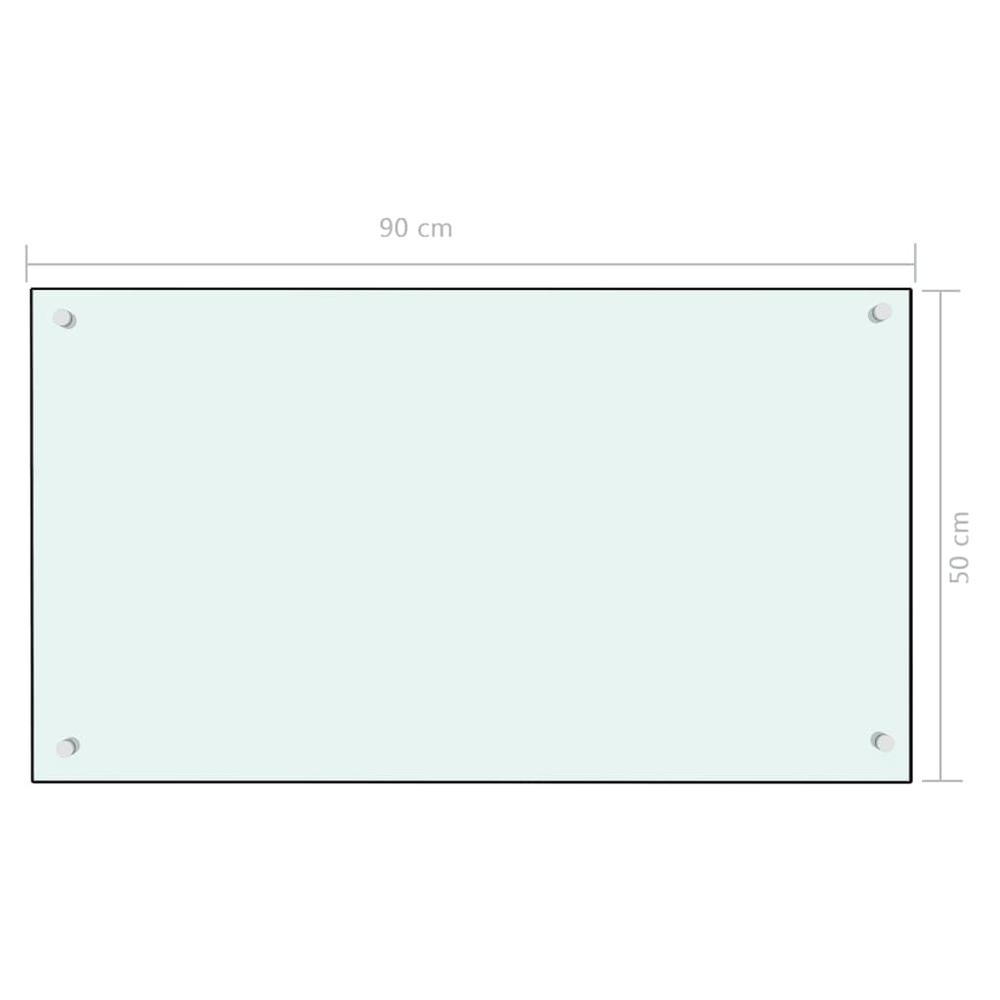 Kitchen Backsplash White 35.4"x19.7" Tempered Glass. Picture 5