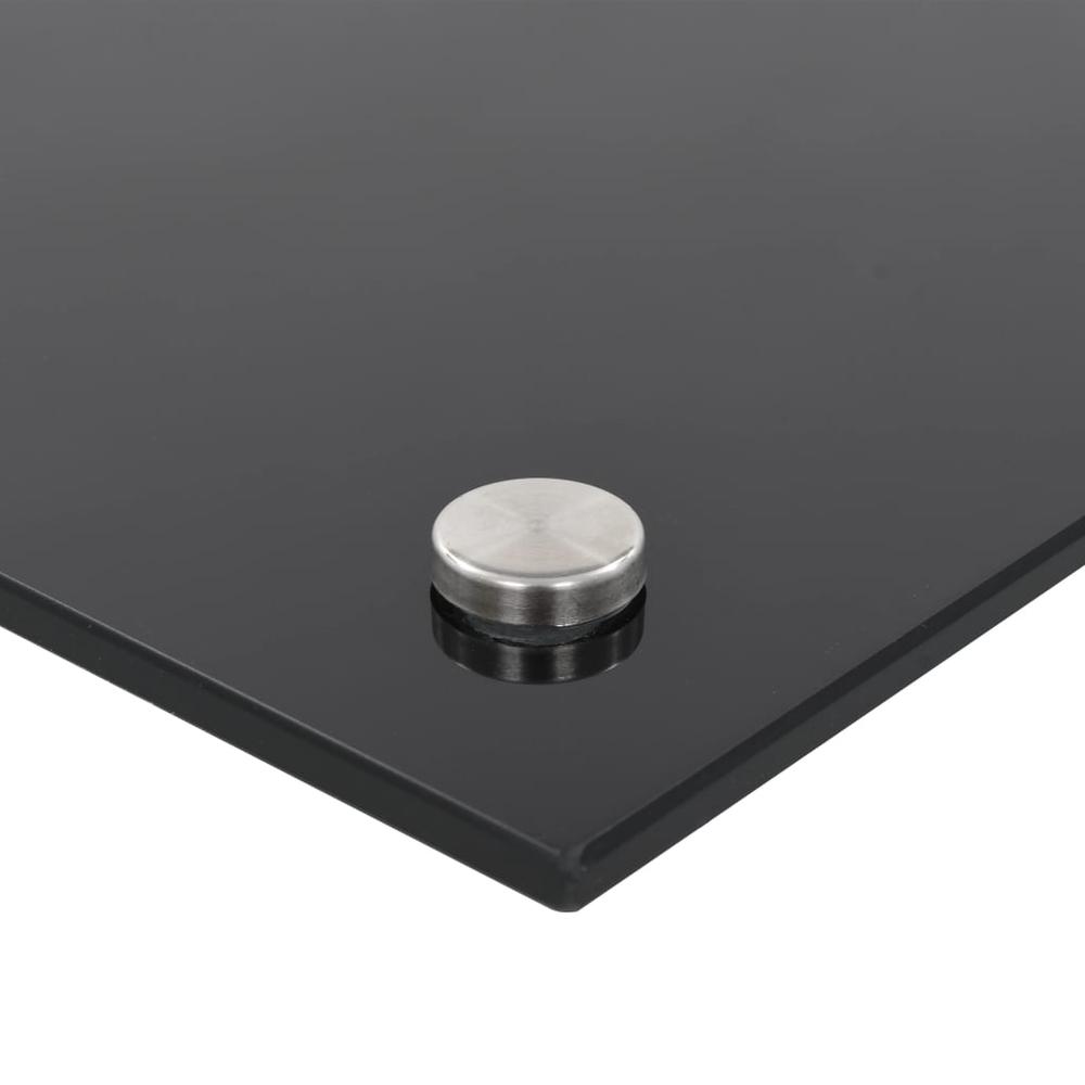 Kitchen Backsplash Black 31.5"x15.7" Tempered Glass. Picture 4